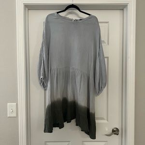 Anthropologie Plus Dip Dyed Mini Dress